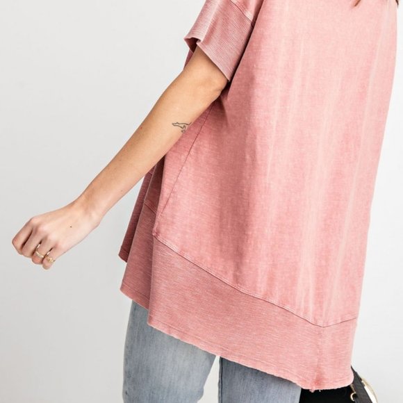 Mineral Wash Oversized Knit Top - Picture 4 of 5